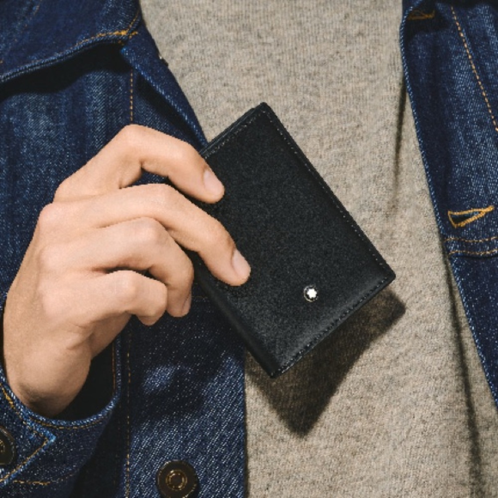Montblanc Black Leather SARTORIAL MINI WALLET 4CC brand new